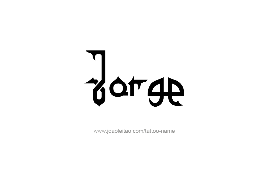 Tattoo Design  Name Jorge   