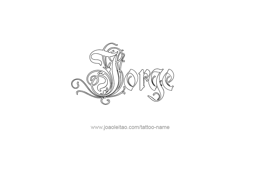 Tattoo Design  Name Jorge   