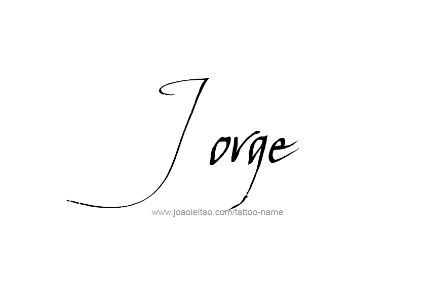 Tattoo Design  Name Jorge   