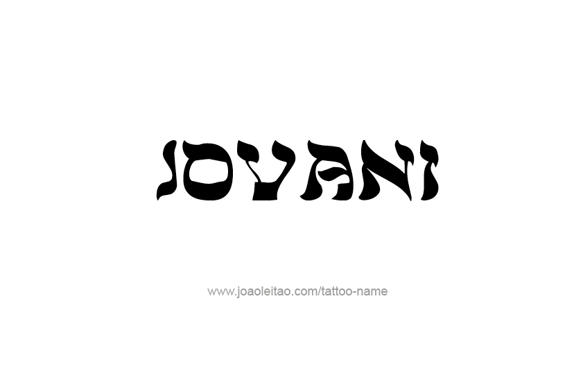 Tattoo Design  Name Jovani   