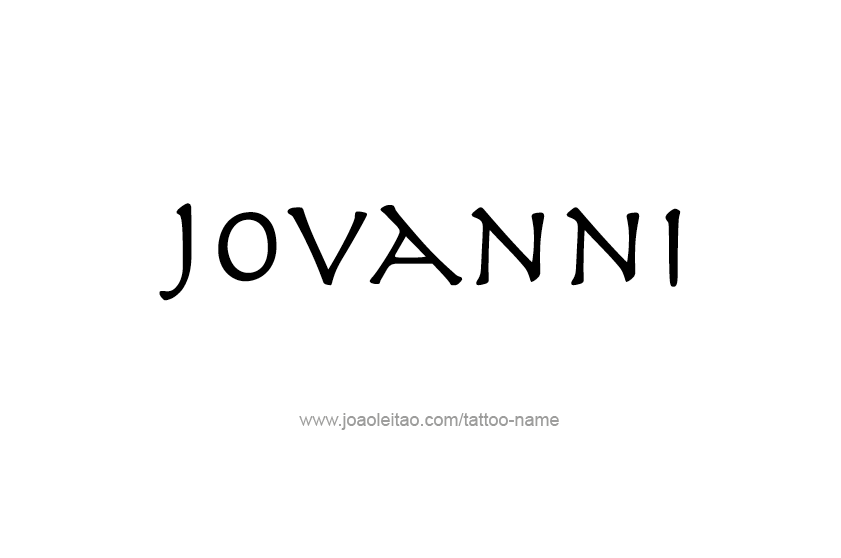 Tattoo Design  Name Jovanni   