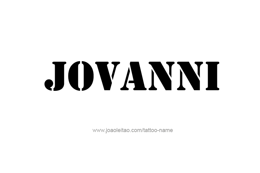 Tattoo Design  Name Jovanni   