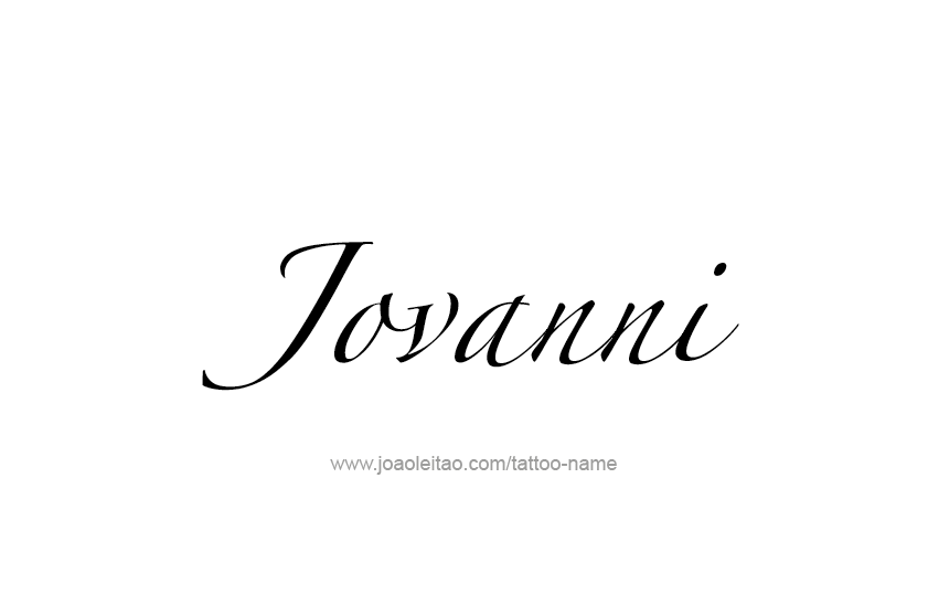 Tattoo Design  Name Jovanni   