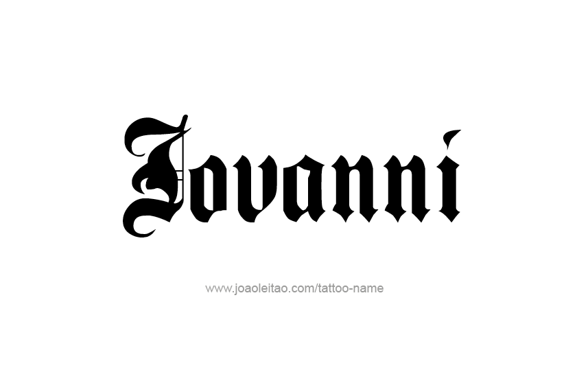 Tattoo Design  Name Jovanni   