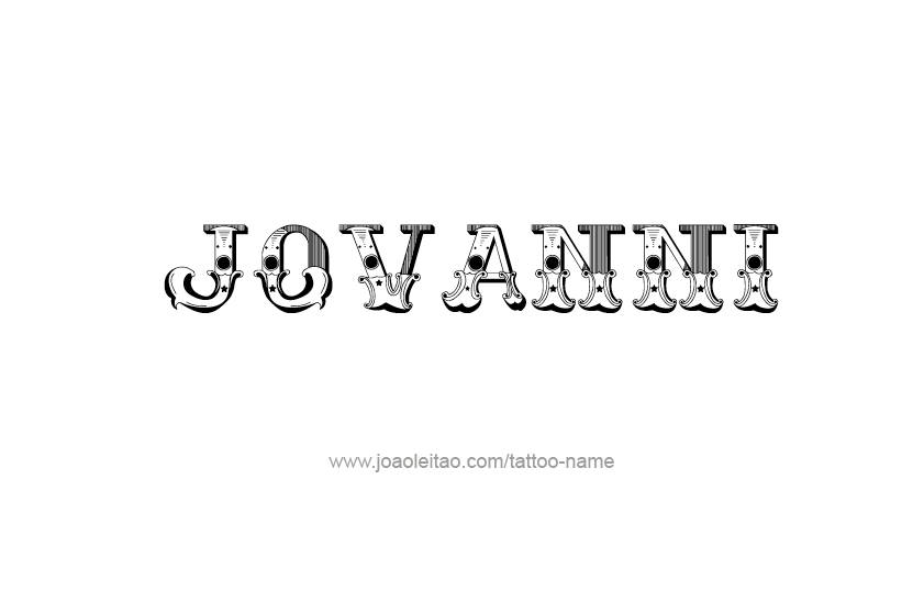 Tattoo Design  Name Jovanni   