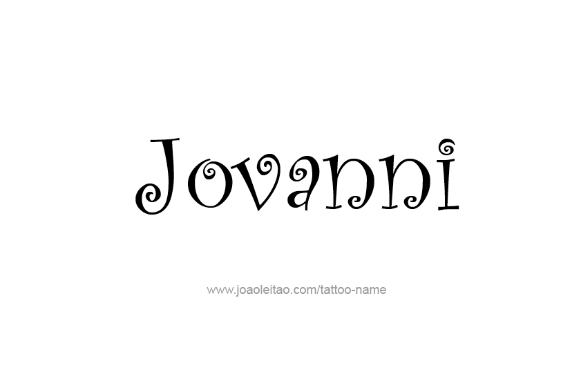 Tattoo Design  Name Jovanni   