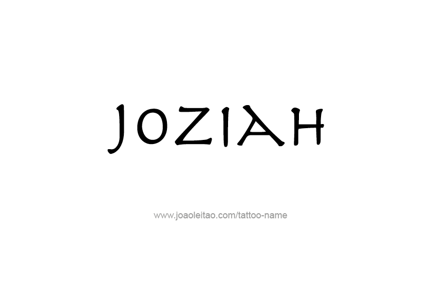 Tattoo Design  Name Joziah   