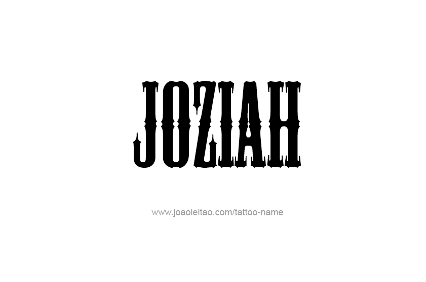 Tattoo Design  Name Joziah   