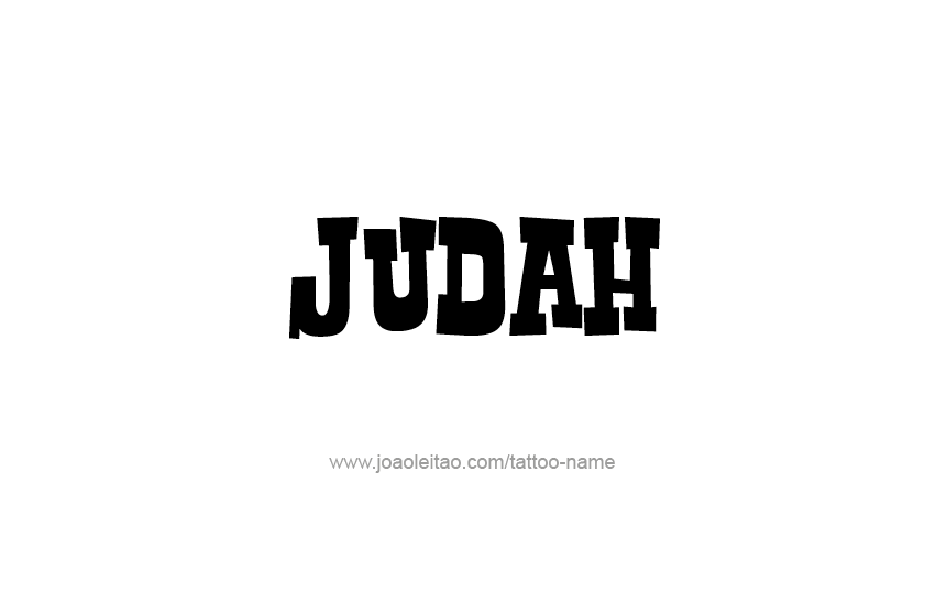 Tattoo Design  Name Judah   