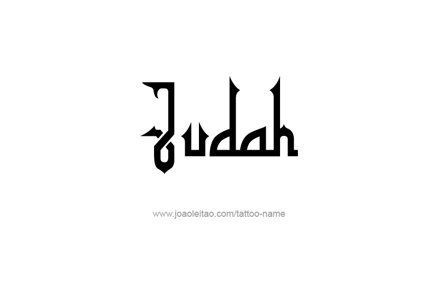 Tattoo Design  Name Judah   