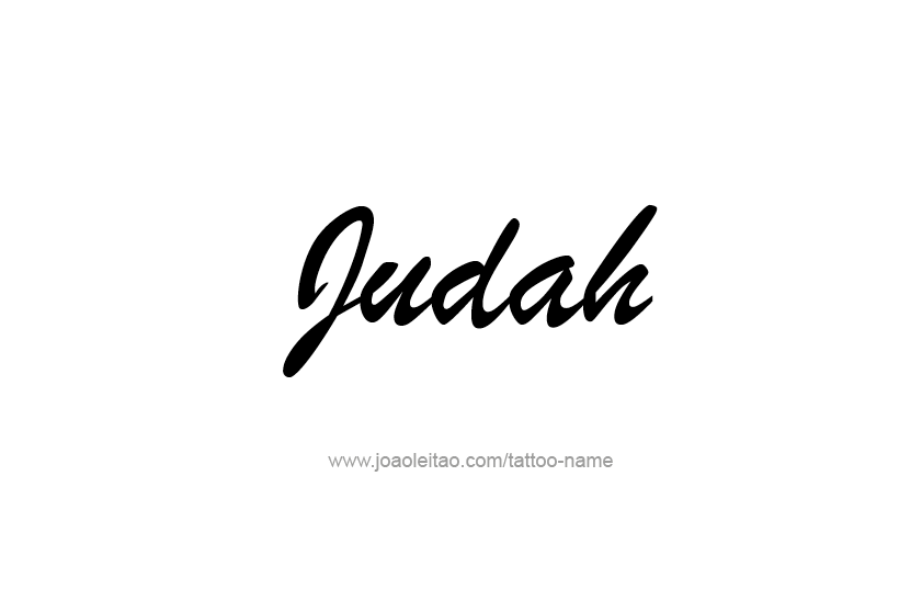 Tattoo Design  Name Judah   