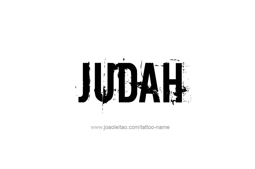 Tattoo Design  Name Judah   