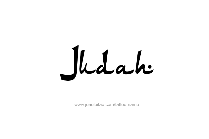 Tattoo Design  Name Judah   