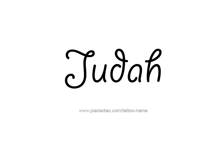 Tattoo Design  Name Judah   