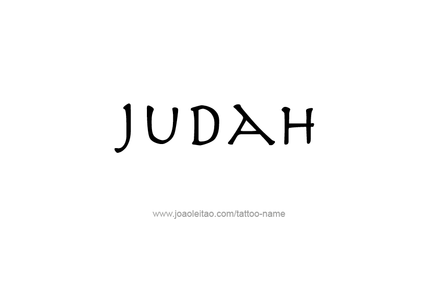 Tattoo Design  Name Judah   