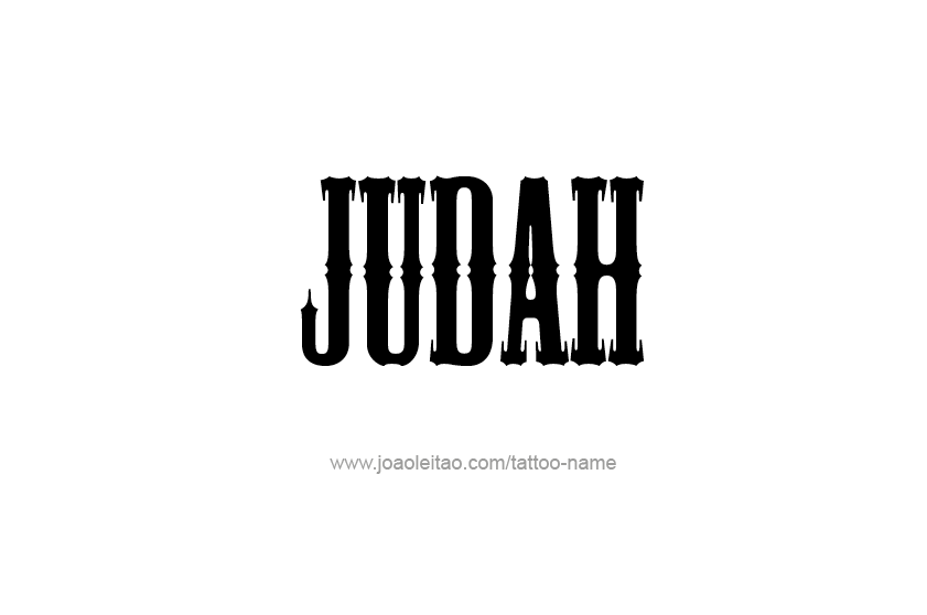 Tattoo Design  Name Judah   