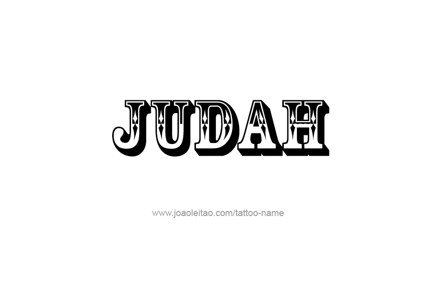 Tattoo Design  Name Judah   