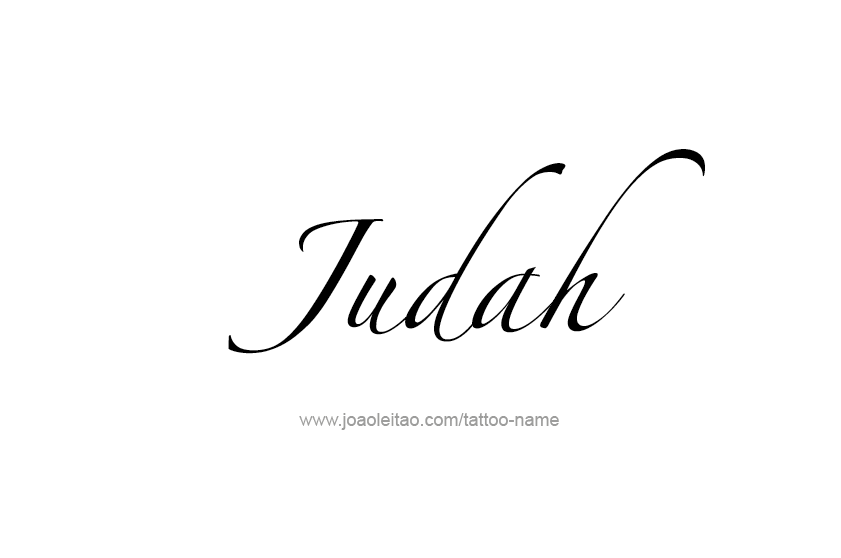 Tattoo Design  Name Judah   