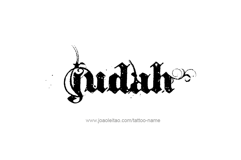 Tattoo Design  Name Judah   