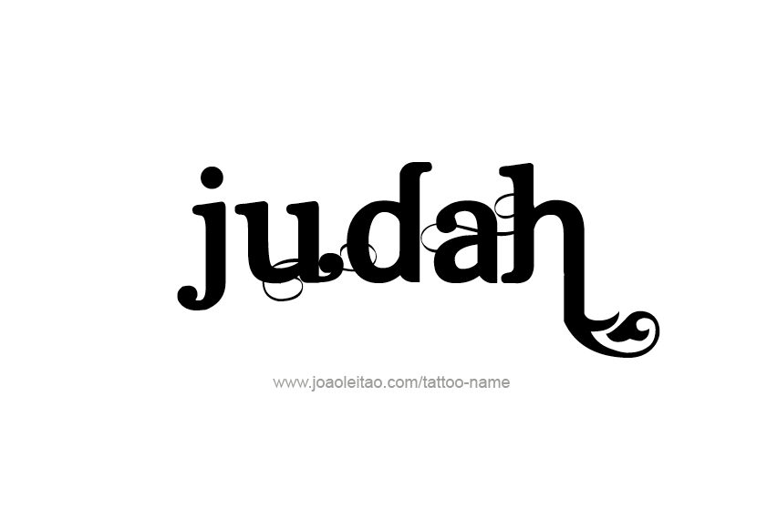 Tattoo Design  Name Judah   