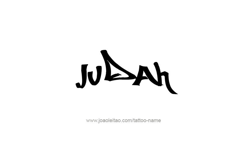 Tattoo Design  Name Judah   