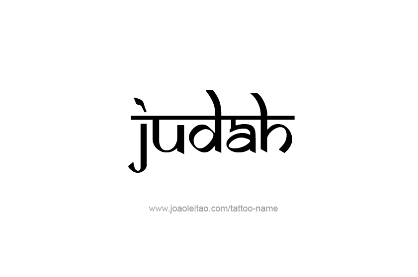 Tattoo Design  Name Judah   