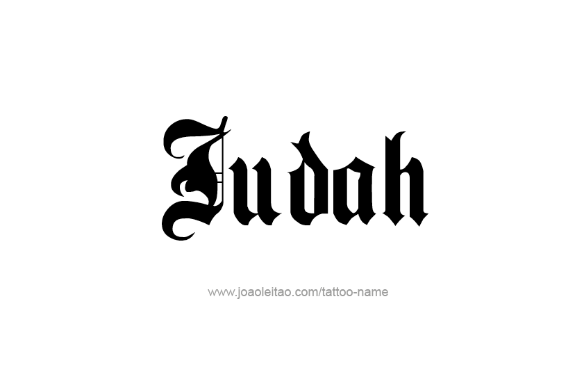 Tattoo Design  Name Judah   