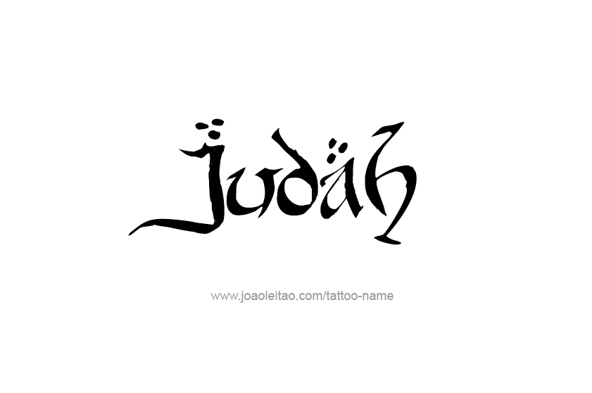 Tattoo Design  Name Judah   