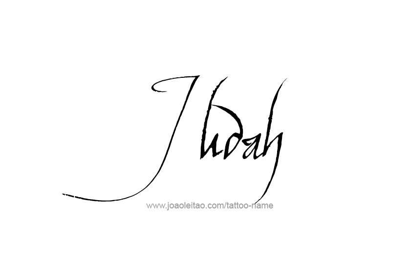 Tattoo Design  Name Judah   