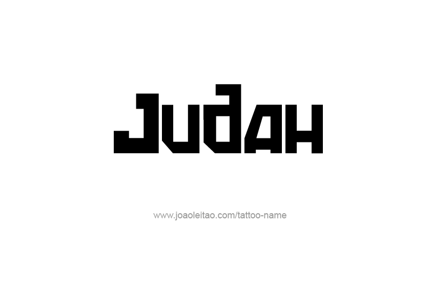 Tattoo Design  Name Judah   