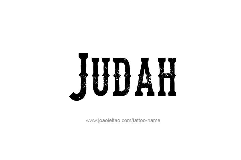 Tattoo Design  Name Judah   