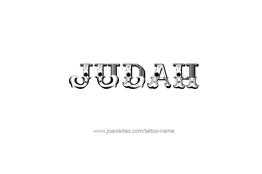 Tattoo Design  Name Judah   