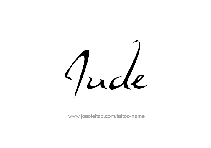 Tattoo Design  Name Jude   