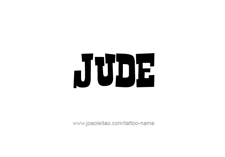 Jude Name Tattoo Designs