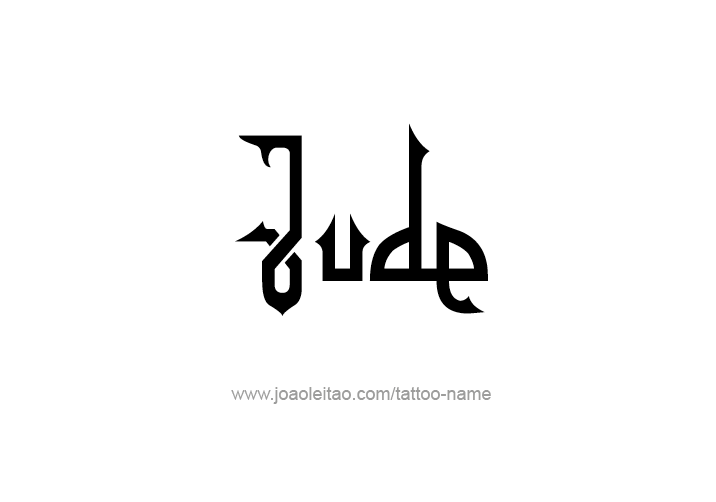 Tattoo Design  Name Jude   