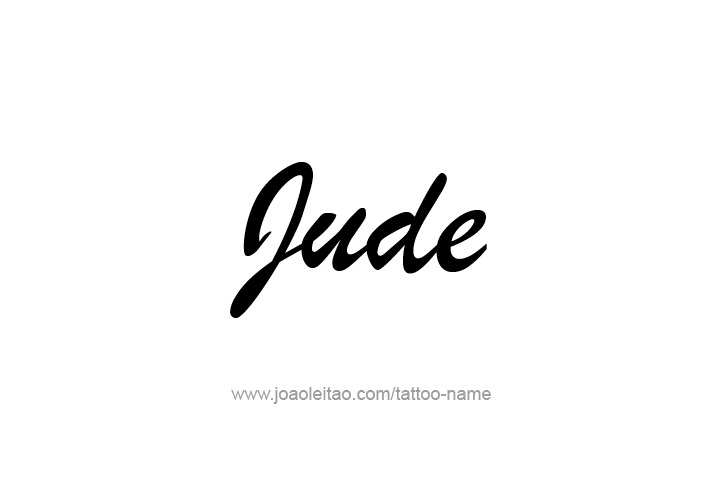 Tattoo Design  Name Jude   