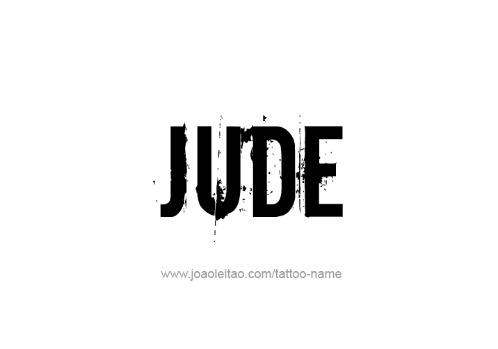 Tattoo Design  Name Jude   