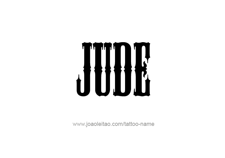 Tattoo Design  Name Jude   