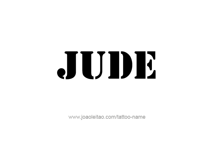 Tattoo Design  Name Jude   