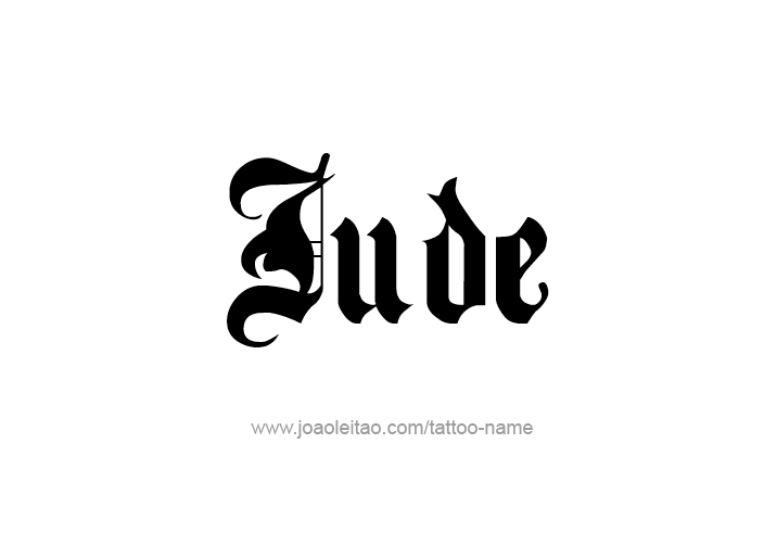 Tattoo Design  Name Jude   