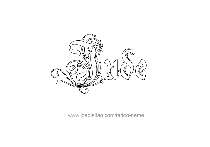 Tattoo Design  Name Jude   