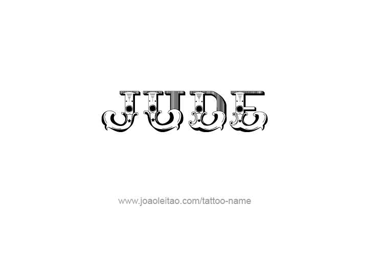 Tattoo Design  Name Jude   