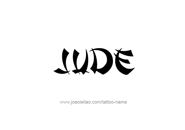Tattoo Design  Name Jude