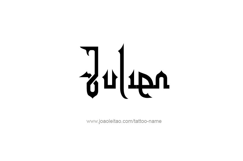 Tattoo Design  Name Julien   