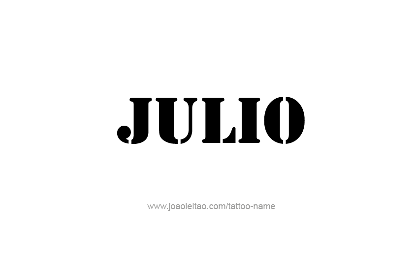 Tattoo Design  Name Julio   