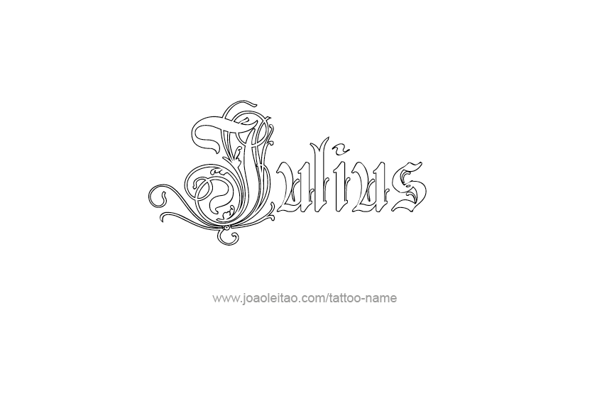 Tattoo Design  Name Julius   