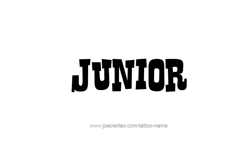 Junior Name Tattoo Designs