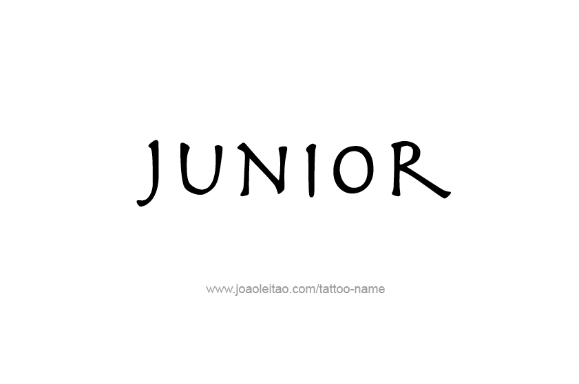 Tattoo Design  Name Junior   