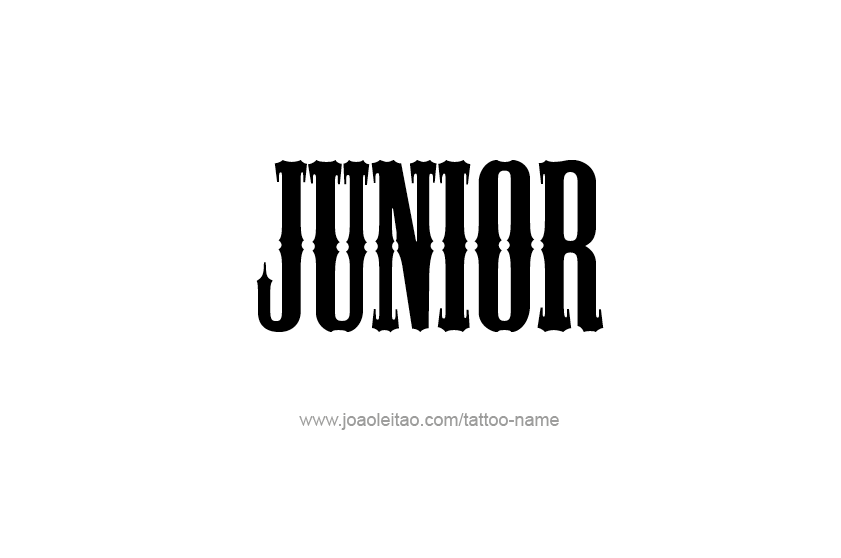 Tattoo Design  Name Junior   