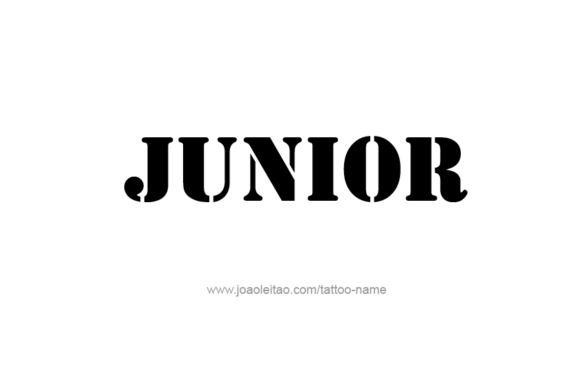 Tattoo Design  Name Junior   